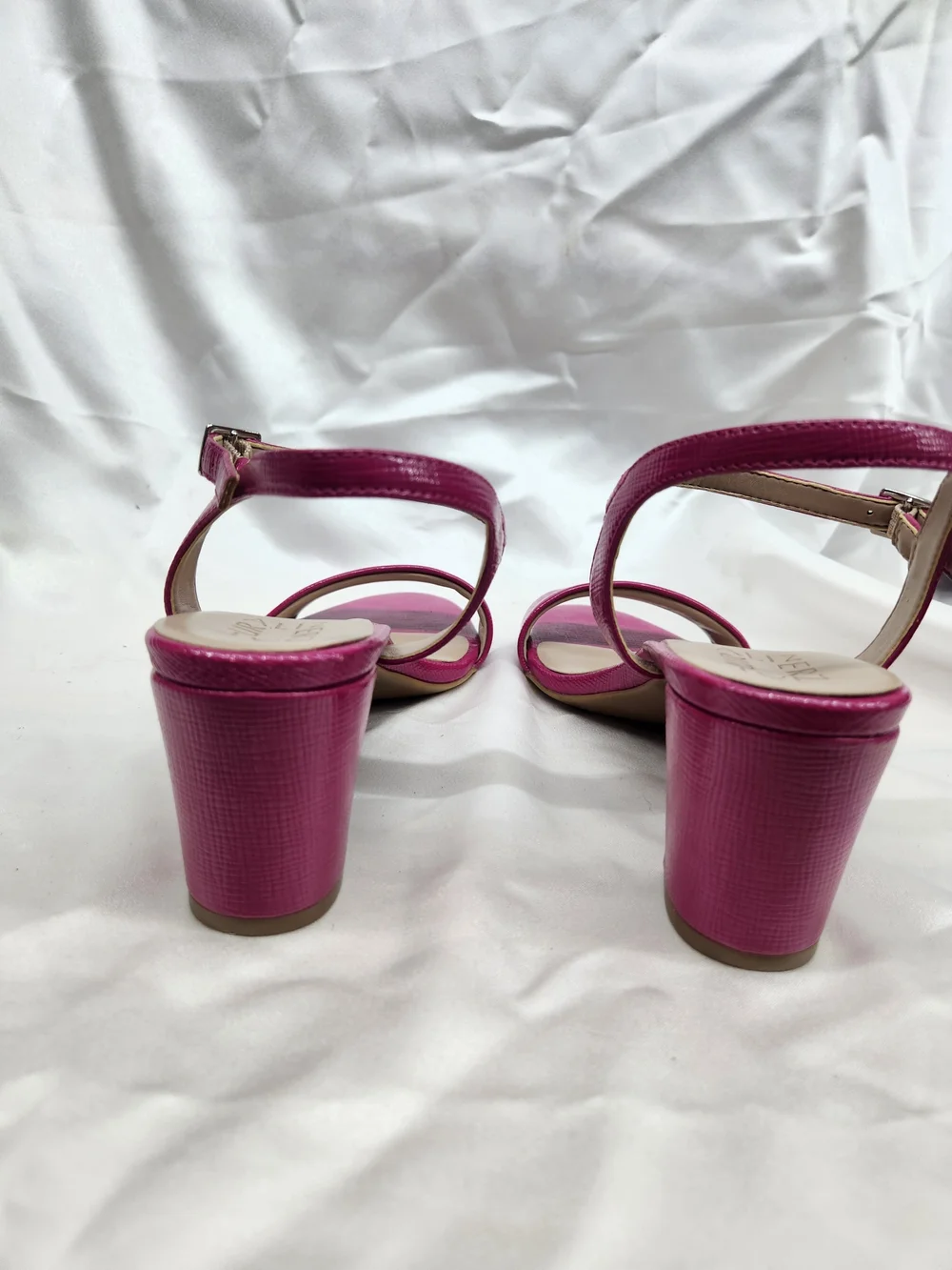 Naturalizer Pink Open-Toe Ankle Strap Heels
